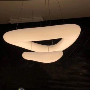 acrylic triangle chandelier